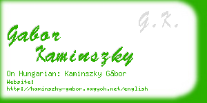 gabor kaminszky business card