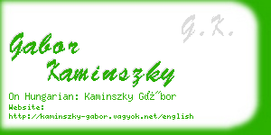 gabor kaminszky business card